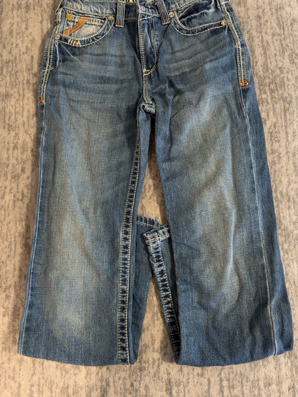 Ariat Kids Blue Denim Jeans with Contrast Stitching